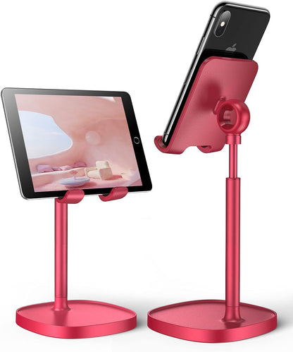 LISEN Cell Phone Stand Phone Holder for Desk Office Decor, Office Desk Accessories Women PC Gaming Essentials iPhone Stand Gadgets Men Gift for Father Fit OtterBox Case Switch iPad Air Tablet 4-10 in