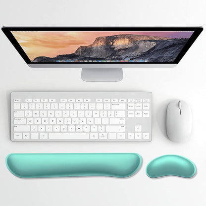 Dapesuom Enlarge Keyboard Wrist Rest, Memory Foam Keyboard Wrist Cushion for Computer Desk Mats Support, Pain Relief Ergonomic Mouse Pad Rests with Non-Slip Base for Gaming, Laptop, Radiant Orchid