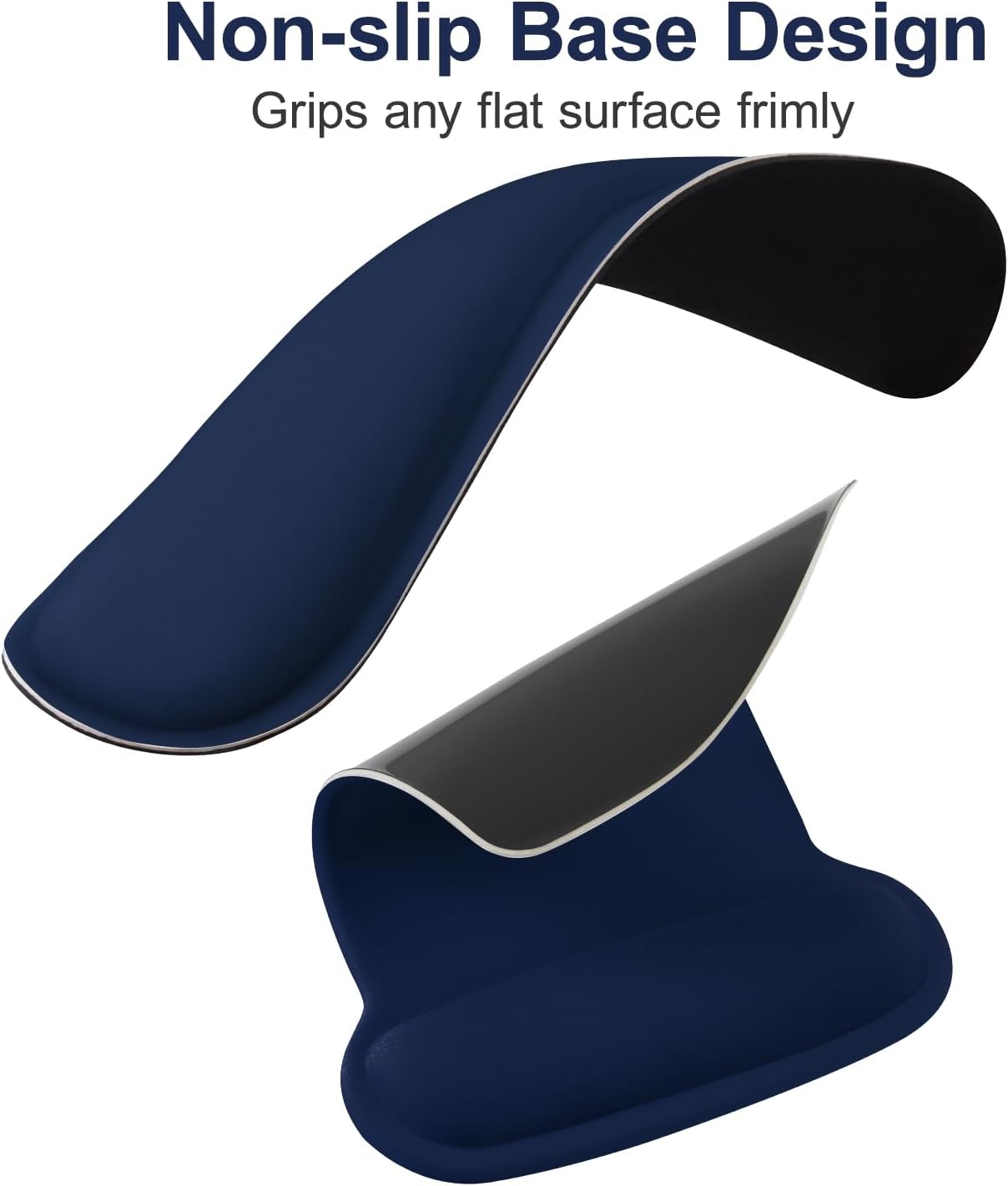 MOSISO Wrist Rest Support for Mouse Pad & Keyboard Set, Ergonomic Mousepad Non-Slip Base Home/Office Pain Relief & Easy Typing Cushion with Neoprene Cloth & Raised Memory Foam, Black