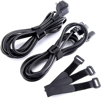 25pcs Black Reusable Fastening Cable Straps, Hook and Loop Cable Tie Down Straps 1" x 12"