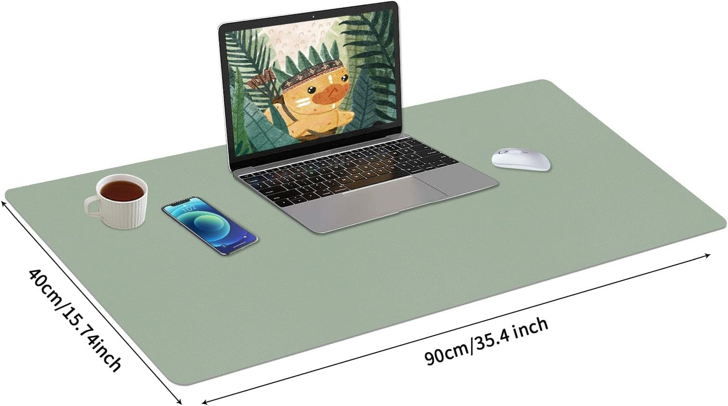 Bloss Leather Desk Pad and Keyboard Wrist Rest, Large Mouse Pad + Keyboard Pad+Mouse Wrist Support, Non-Slip Desk Mat Protector for Office, Home(31.5×15.7 Inches,Beige) - Colors B