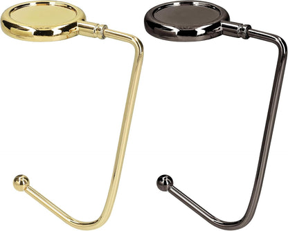 kwmobile Purse Hook for Table - Set of 2 Purse Holder - Handbag Hanger - Portable Bag Holder - Bag Hooks for Desk - Table Hook Gold