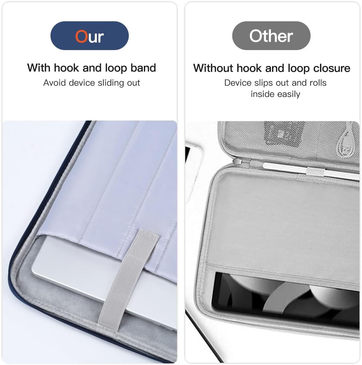 12-12.9 Inch Tablet Sleeve Bag for 12.4" Samsung Galaxy Tab S10+ S9+ Plus/S8+/S7+ Plus/S7 FE,13" iPad Air M4 M3 M2/iPad Pro M5 M4/Pro 12.9"/Microsoft Surface Go 2 12.4"/Pro 11 10 Carrying Case-Black
