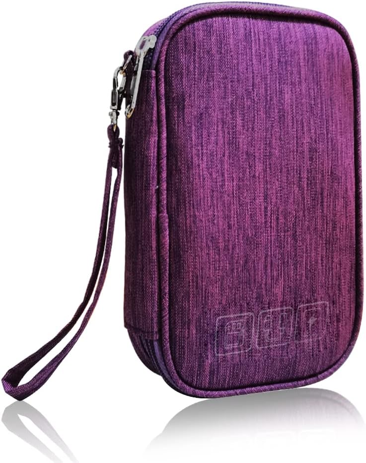 Electronic Organizer Bag Cable Organizer Travel Cord Organizer Case Pouch Portable Carrying Case for Charger Hard Drive Earphone USB SD Card (Black)