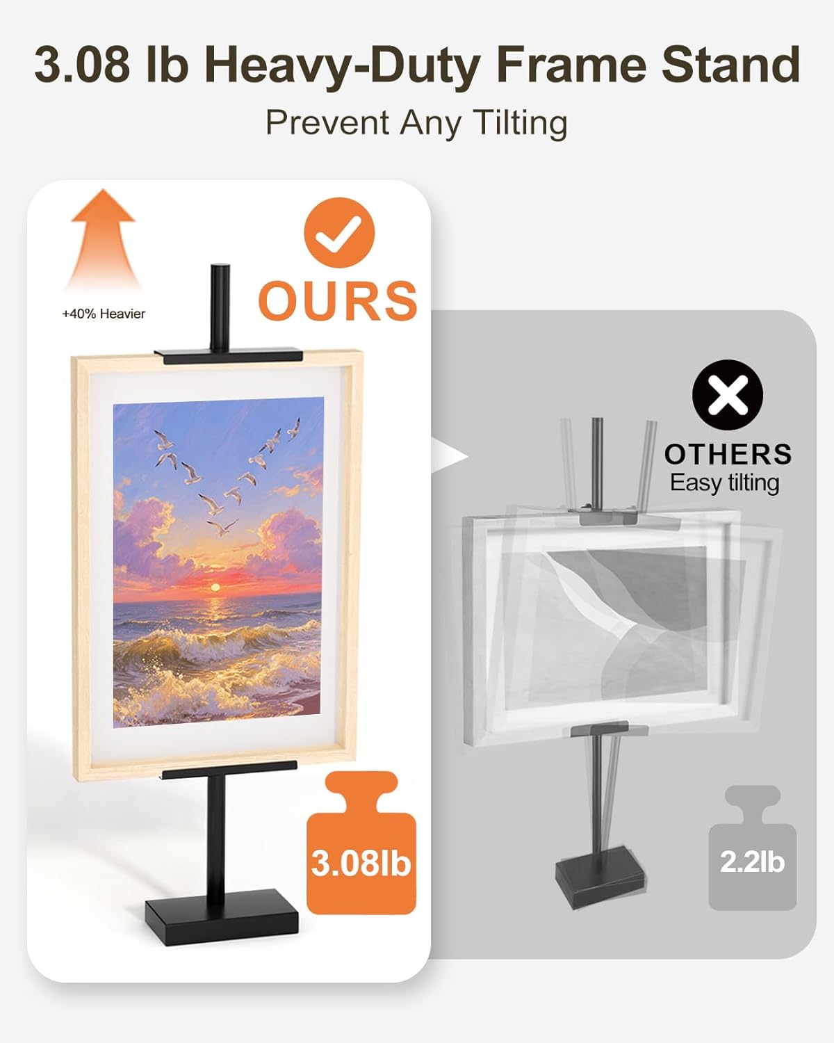 Adjustable Tabletop Easel Stand, Picture Easels for Display Up to 29" H, Metal Picture Frame Holder Stand Table for Art, Photo (Gold)