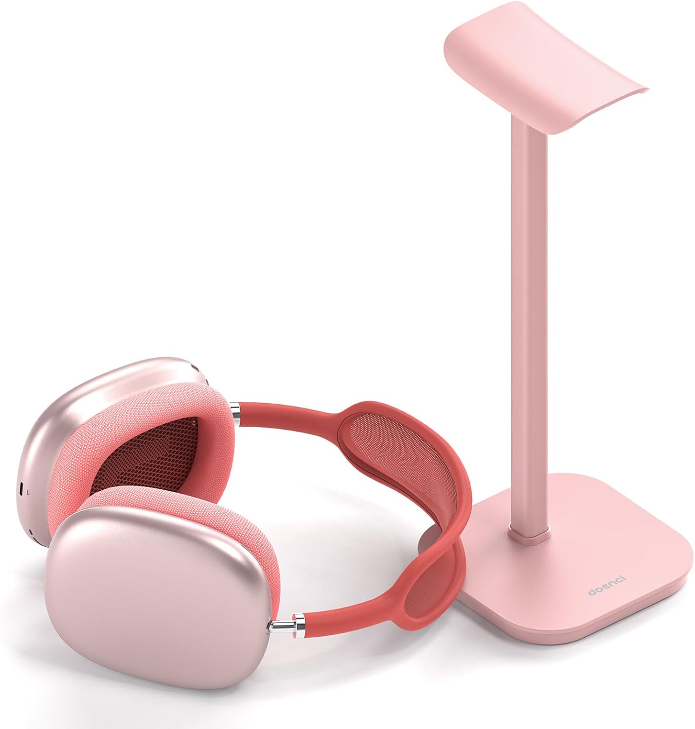 Headphone Stand, Desktop Headset Holder Heavy Base Desk Earphone Stand Aluminum Gaming Headset Hanger Rack Compatible with AirPods Max, AirPods Pro, Sony, Beats, Bose, Razer (White)