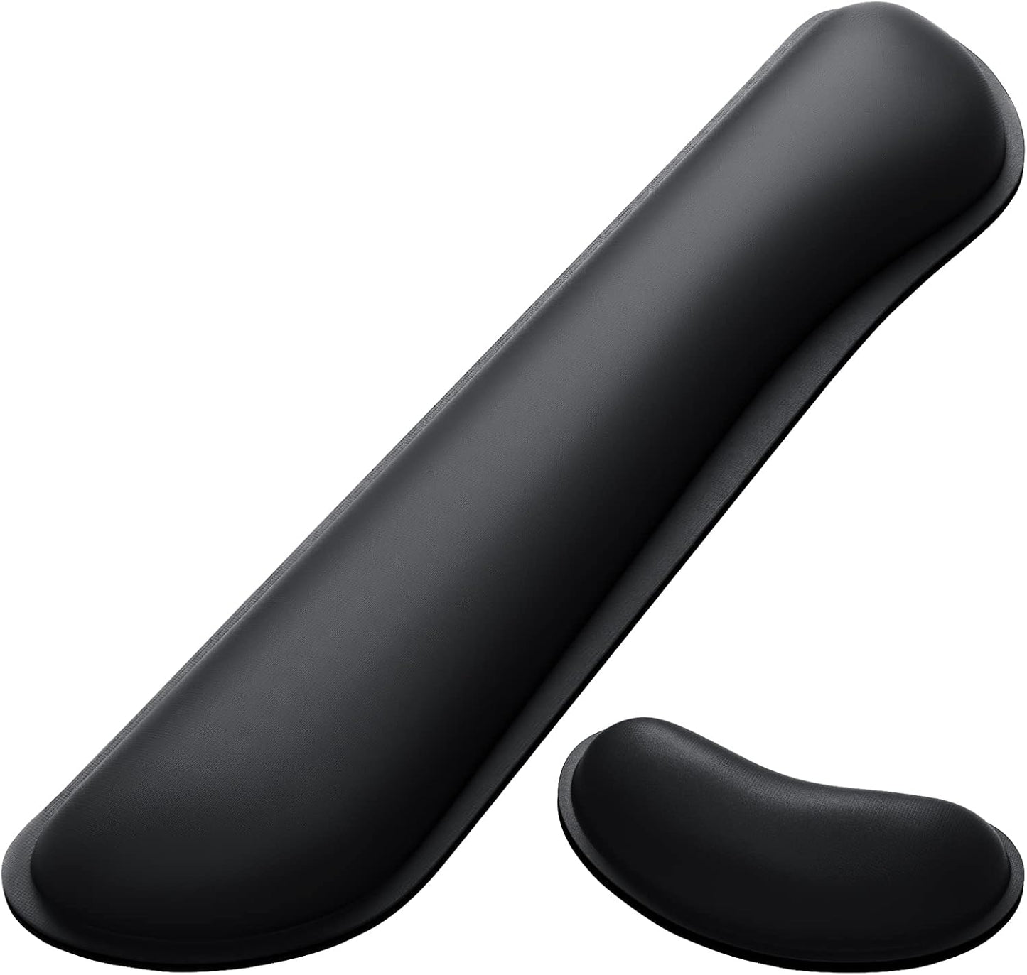 Dapesuom Mouse Wrist Rest, Ergonomic Memory Foam Mouse Wrist for Computer Desk Mats Support, PU Leather Hand Rest Pad Cushion for Gaming, Laptop, Men, Women, Pain Relief & Easy Typing, Black
