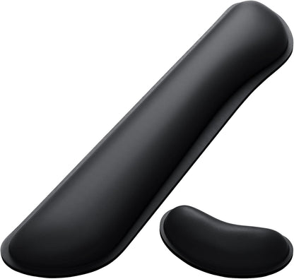 Dapesuom Mouse Wrist Rest, Ergonomic Memory Foam Mouse Wrist for Computer Desk Mats Support, PU Leather Hand Rest Pad Cushion for Gaming, Laptop, Men, Women, Pain Relief & Easy Typing, Black