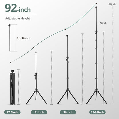 SENSYNE 62" Phone Tripod & Selfie Stick, Extendable Cell Phone Tripod Stand with Wireless Remote and Phone Holder, Compatible with iPhone Android Phone, Camera
