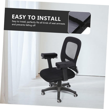 SHOWERORO 1pair Ergonomic Office Armrest Pads Comfortable Non- Cushion Covers for Chairs Height for Elbow Support for Home Gaming Desks Easy Installation