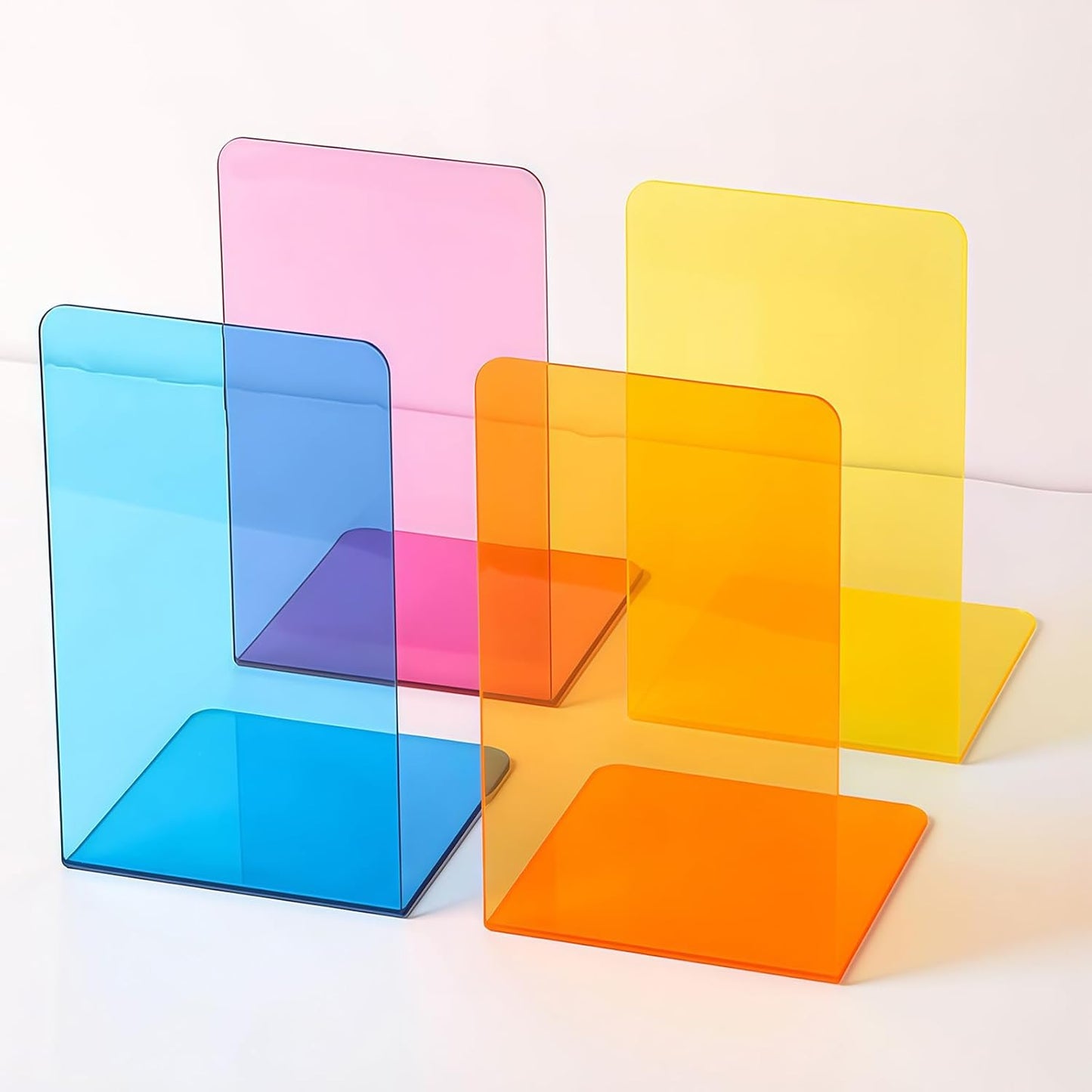 Book Stand for Display, Clear Bookends for Bookshelves, Decorative Book Holder for Music Sheets and Magazines
