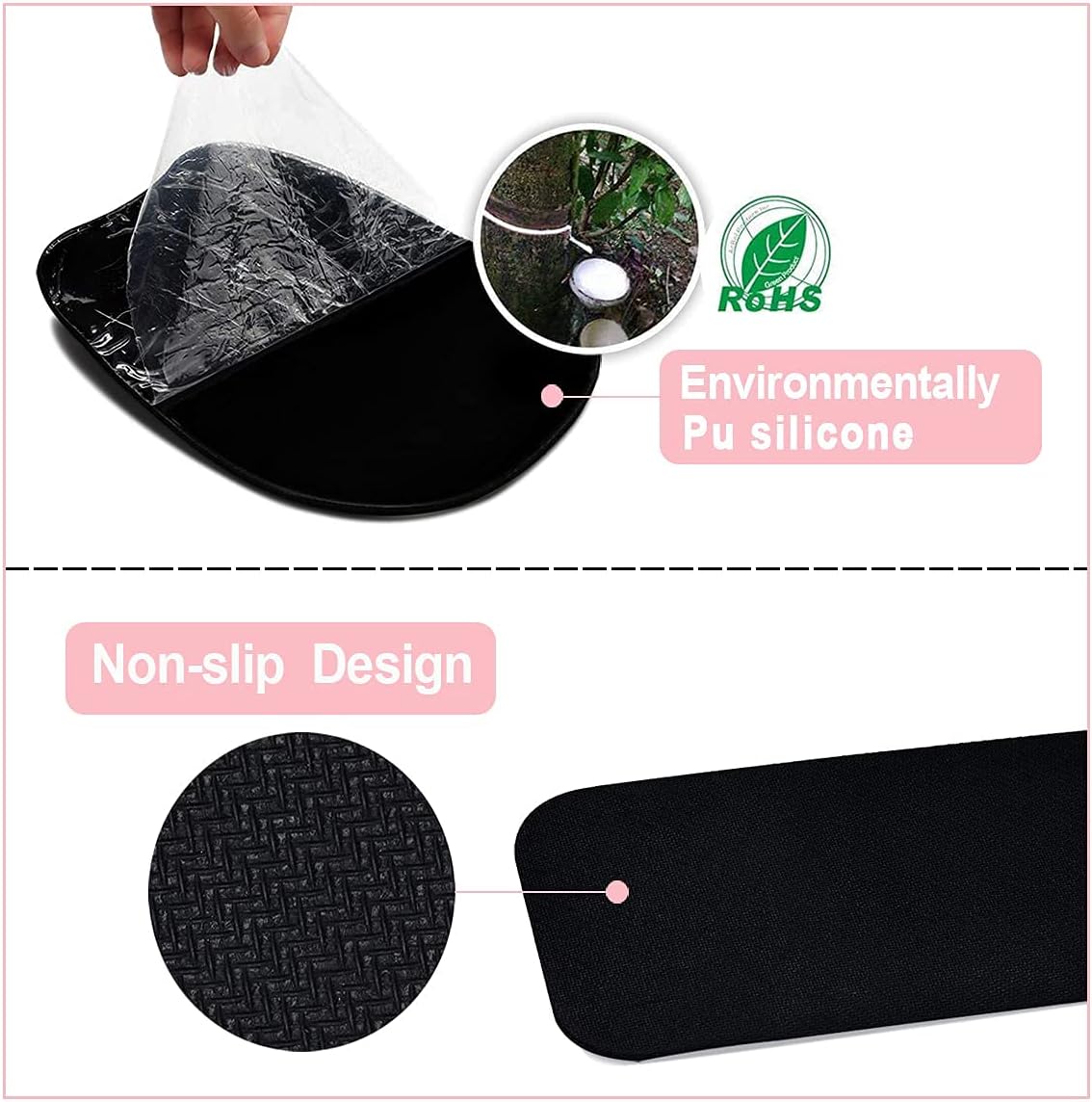 WB WEIRDBEAST Keyboard Wrist Rest Large Mouse Pad Wrist Support for Computer, 4 in 1 Memory Foam Keyboard Pad Desk Mat Ergonomic Hand Rest Wrist Cushion for Home Office Gaming-Pink
