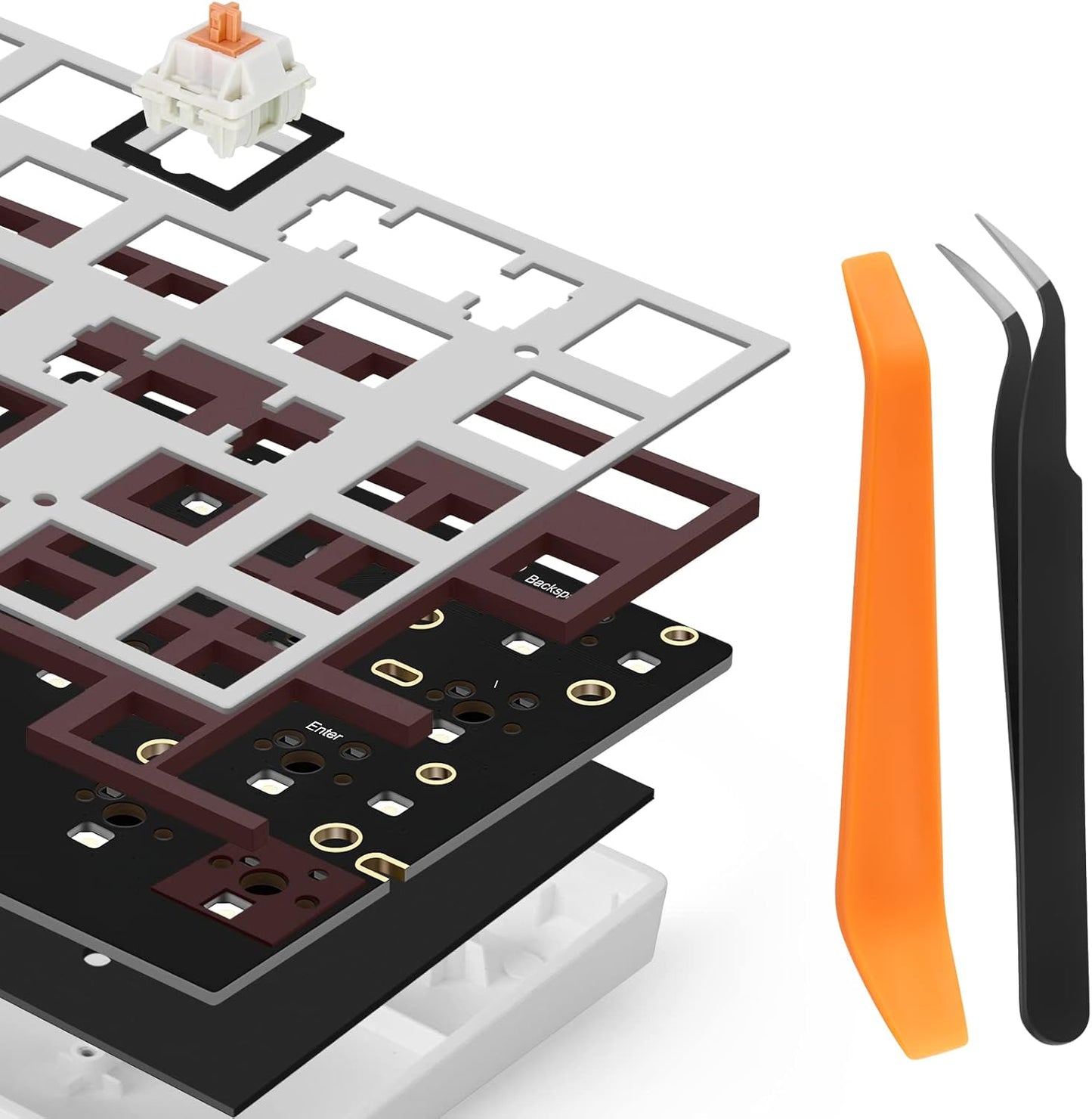 Poron Keyboard PCB Foam 84 Layout, Poron Switch Pads 120Pcs and Keyboard Sound Dampeners