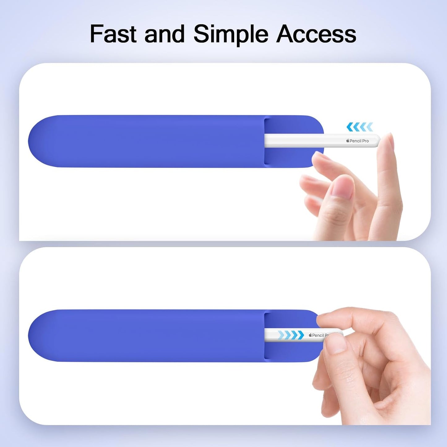 MoKo Pencil Case Holder, Adhesive Silicone Pencil Protected Sleeve Compatible with Apple Pencil Pro/ (USB-C)/ 1st/ 2nd Generation, Similarly Sized Styluses Accessories, Black