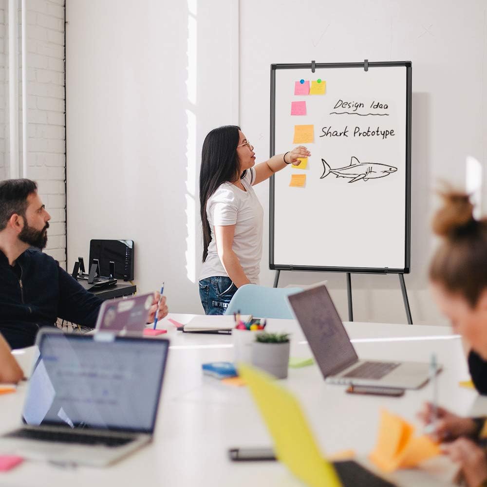 Easel Whiteboard - Magnetic Portable Dry Erase 36 x 24 Tripod Height Adjustable, 3' x 2' Flipchart Easel Stand White Board for Office or Teaching at Home & Classroom (36x24 White)