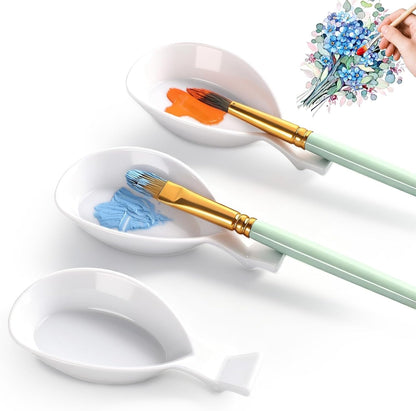 Xthrotsenk 3 PCS Paint Brush Rest Holder Paint Brush Rest Artist Accessories Watercolor Brushes Holder for Watercolor, Oil, Acrylic Brushes, Craft Enthusiasts
