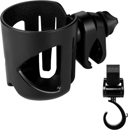 Accmor Stroller Cup Holder, Universal Cup Holder for Stroller Walker Bike, 360° Rotatable Large Caliber Designed Bottle Holder for Stroller, Bike, Wheelchair, Scooter