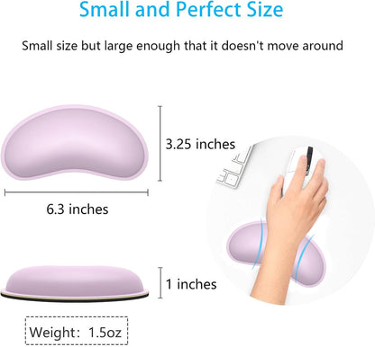 Dapesuom Mouse Wrist Rest, Ergonomic Memory Foam Mouse Wrist for Computer Desk Mats Support, PU Leather Hand Rest Pad Cushion for Gaming, Laptop, Men, Women, Pain Relief & Easy Typing, Black
