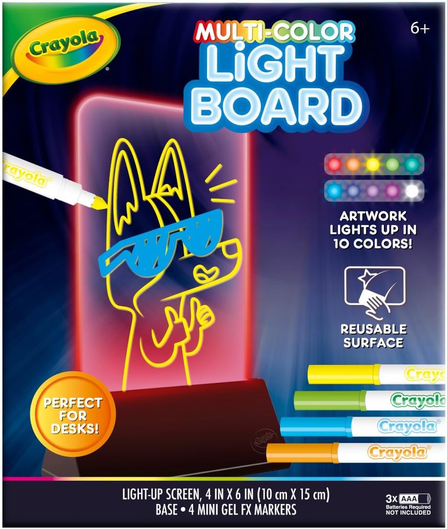 Crayola Ultimate Light Board - White, Kids Drawing Tablet, Gifts for Kids, LED Drawing Board, Sketching Art Projector, Toys for Boys & Girls, 6+