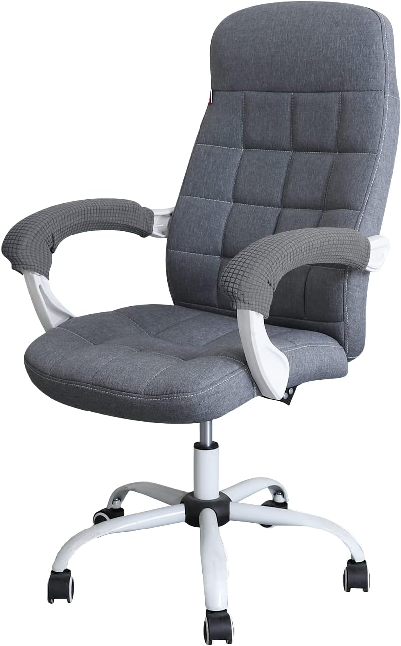 FORCHEER Office Chair Armrest Covers 12-15 Inch Velvet Elastic Black Arm Rest Covers for Desk Computer Chairs Washable