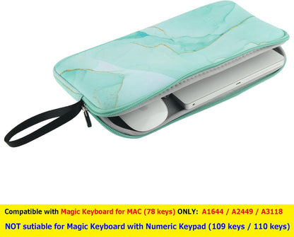 Cosmos Neoprene Keyboard Sleeve Carrying Keyboard Case Bag Protection Pouch Compatible with Magic Keyboard 1 & 2, Magic Mouse, Wireless Keyboard, Magic Trackpad and Wireless Trackpad