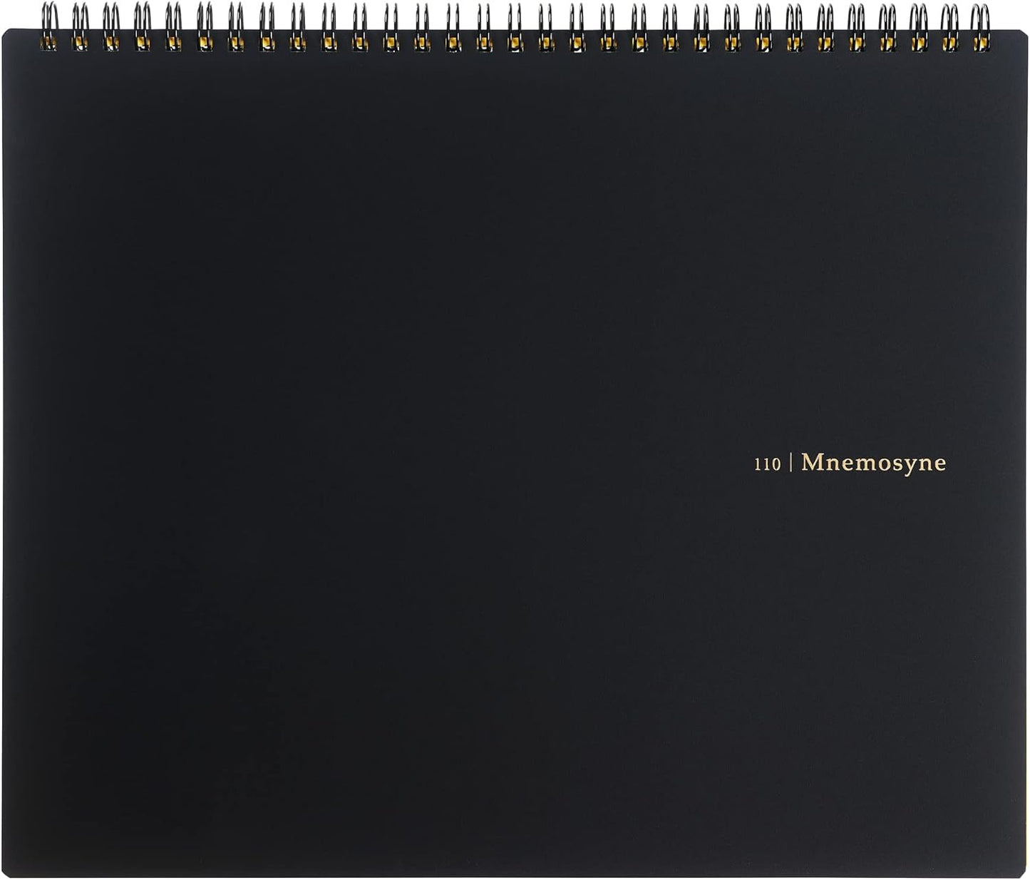 Maruman Mnemosyne Lined Notebook- Vertical A5, 5.83" x 8.27", 70 Sheets / 140 Pages, 7mm College Ruled With Center Line Journal, Perforated Pages & Wire-Bound to Lay Flat, Black, Made in Japan - Colors B