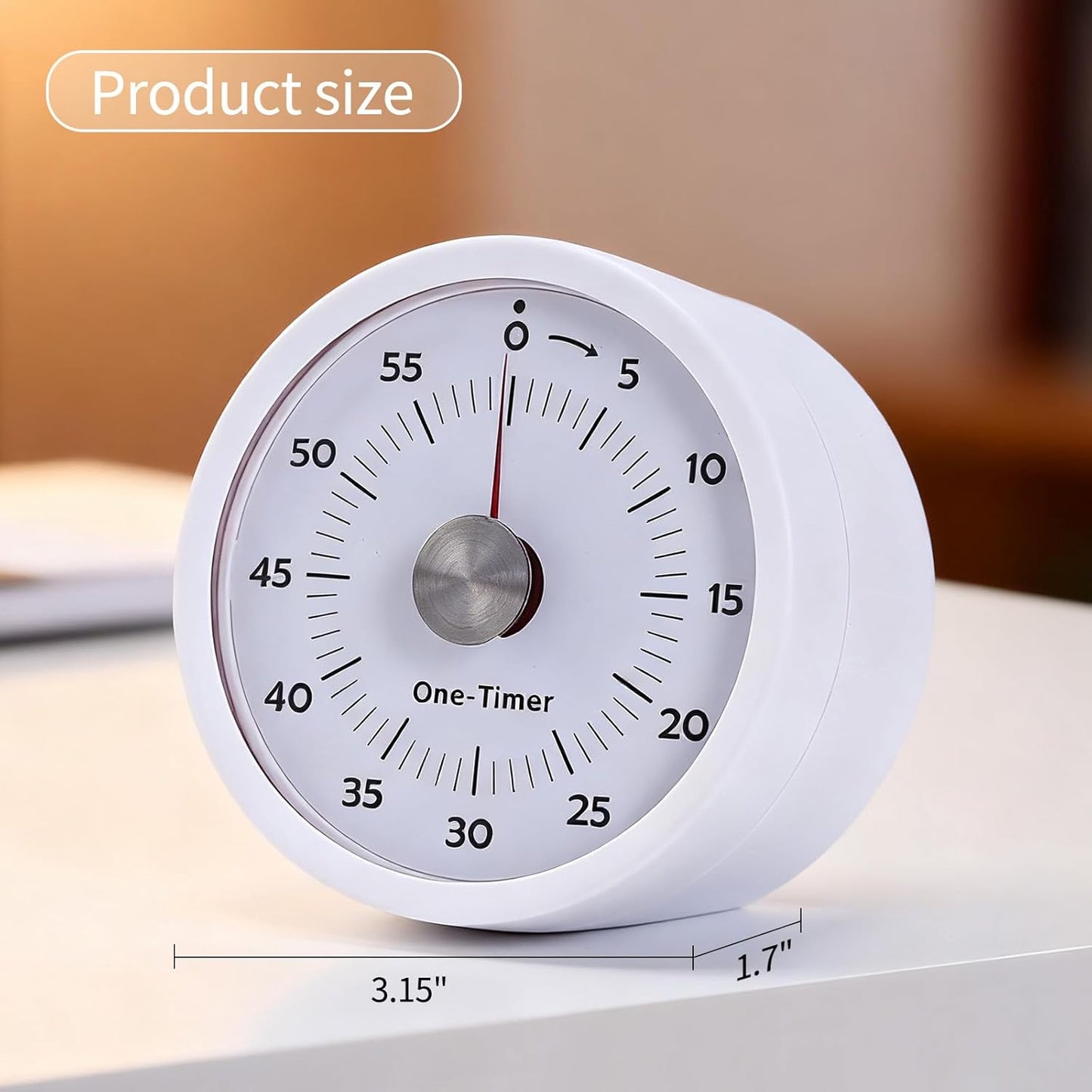 Kitchen Timers for Cooking, Magnetic Visual Timer for Kids Teachers Classroom School ADHD Autism Oven or Adult with Special Needs (White)