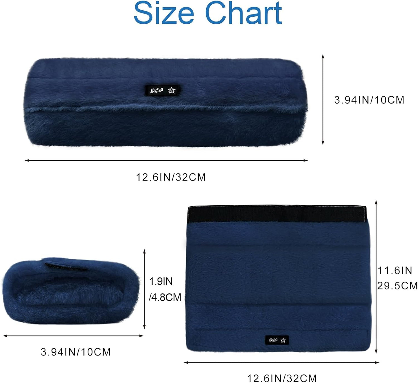 SPRING SEAON Wheelchair Armrest Covers 2 Pack Soft Memory Foam Wheelchair armrest Pads Wicking Washable for Office Transport Chair (Black)