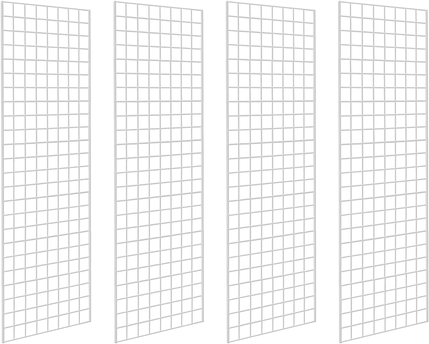 Grid Wall Commercial Grade Gridwall Panels – Heavy Duty Grid Panel for Any Retail Display Wall Grid 2' Width x 6' Height, White (Pack of 3)