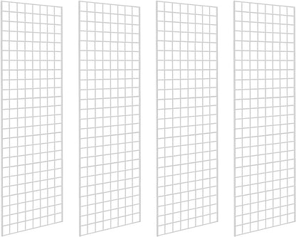 Grid Wall Commercial Grade Gridwall Panels – Heavy Duty Grid Panel for Any Retail Display Wall Grid 2' Width x 6' Height, White (Pack of 3)