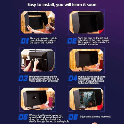 32-inch Desktop Computer Screen Hood, Monitor Hood for Sun Glare, Computer Shade, That Provides Privacy and Protection, for Office, Play Games