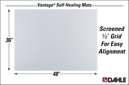 Dahle Vantage 10670 Premium Self-Healing Cutting Mat, 9"x12", 1/2" Grid, 5 Layers for Max Healing, Perfect for Crafts & Sewing, Black