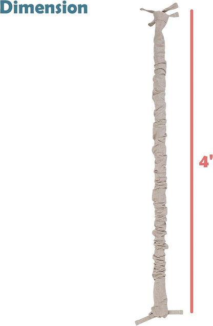 Aspen Creative 15003-11, 4' Wheat Burlap Texture Fabric Cord & Chain Cover, Easy to Install for Lighting Fixture, Cable Management, Lamp Wire Cover