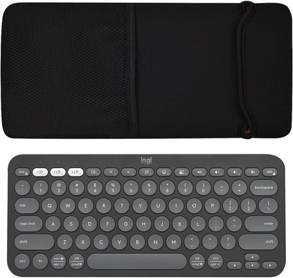 Carrying Bag Keyboard Travel Protective Sleeve Waterproof Neoprene Case for Logitech Pebble Keys 2 K380s Wireless Bluetooth Keyboard