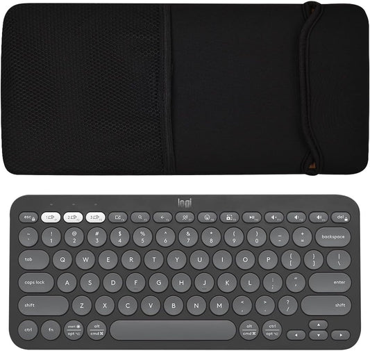 Carrying Bag Keyboard Travel Protective Sleeve Waterproof Neoprene Case for Logitech Pebble Keys 2 K380s Wireless Bluetooth Keyboard