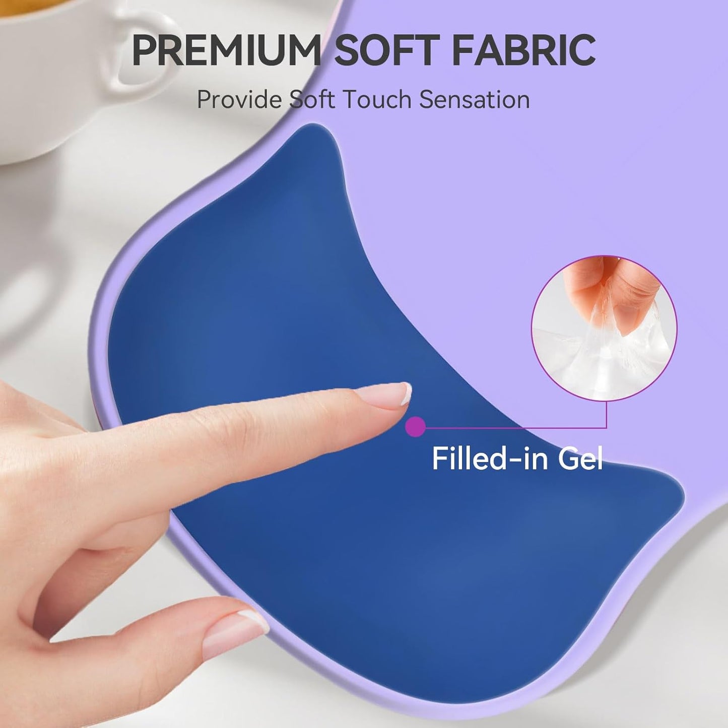 Ergonomic Mouse Pad with Wrist Rest,Cute Gel Mousepad Wrist Support - Small Mini Portable for Travel Mouse Pads for Desk Laptop,Computer,Office & Home Decor (Pink&Light Pink)
