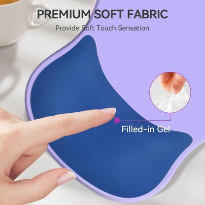 Ergonomic Mouse Pad with Wrist Rest,Cute Gel Mousepad Wrist Support - Small Mini Portable for Travel Mouse Pads for Desk Laptop,Computer,Office & Home Decor (Pink&Light Pink)
