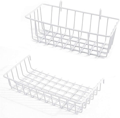 Wall Grid Accessories Wire Grid Baskets Shelf Organizer for Grid Panel Board, 2 Pack