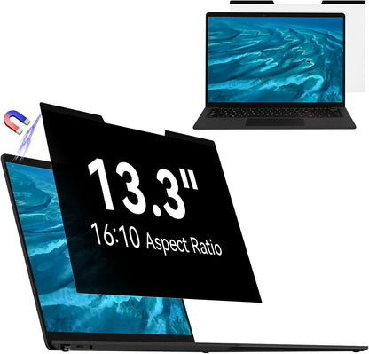 Mamol Magnetic Laptop Privacy Screen 14 inch ,16:10 Aspect Removable Anti Glare Protector Blue Light Privacy Screen Filter,Filter Shield Compatible with HP/Dell/Acer/Asus/Samsung/Lenovo/Thinkpad Envy