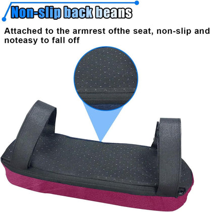 BDZMC 2PCS Car Seat Armrest Covers, Soft & Comfortable Office Chair Arm Pad, Anti-Scratch Car Armrest Cushion, Universal Car Armrest Pillow Protector Cover for Most Cars (Grey)