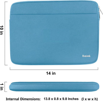 Laptop Case Sleeve 15.6 inch, Shockproof Protective Notebook Case with Accessory Pocket, Briefcase Carrying Laptop Cover for 15.6" HP, ASUS, Dell, Lenovo, Acer, Black