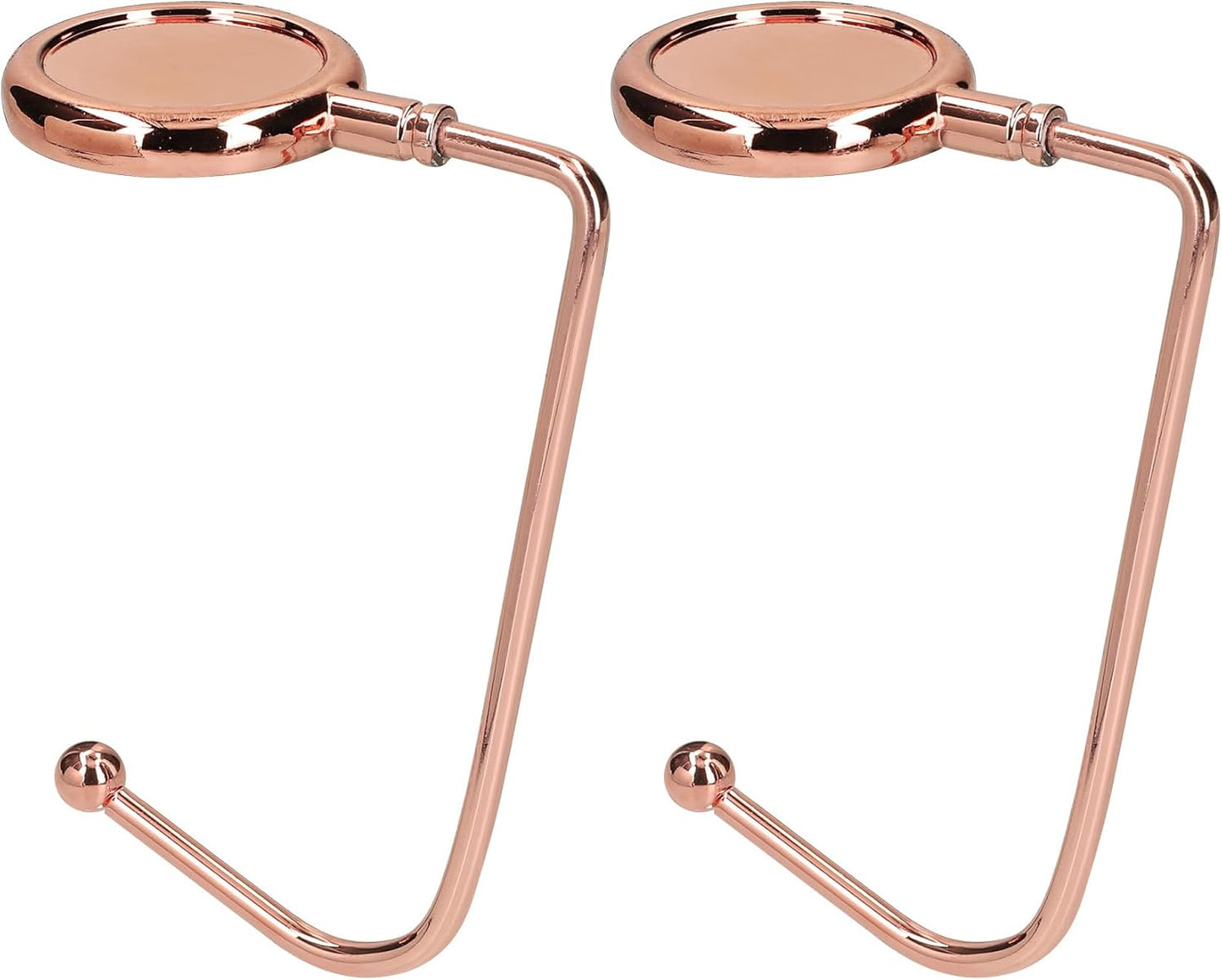 kwmobile Purse Hook for Table - Set of 2 Purse Holder - Handbag Hanger - Portable Bag Holder - Bag Hooks for Desk - Table Hook Gold