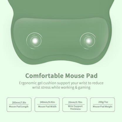 EooCoo Ergonomic Mouse Pad with Wrist Support, Mousepad with Memory Foam Wrist Rest and Non-Slip Base for Computer, Cafe, Home & Office, 9.64 x 8.26 in Office Desk Accessories