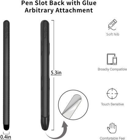 Stylus Pens with Pen Slot for Touch Screens, High Precision Capacitive Universal Stylus for iPad iPhone Tablets Samsung Galaxy All Touch Screen Devices (Black)