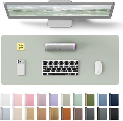 YSAGi Leather Office Desk Pad Protector, Large Mouse Pad, Non-Slip, PU Leather, Laptop Desk Blotter, Waterproof Writing Pad for Office and Home, Black, 23.6" x 13.8" - Colors B
