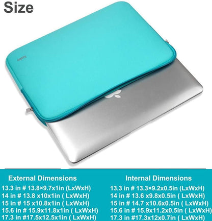 Naukay Laptop Sleeve Case, 15.6 Inch,Resistant Neoprene Notebook Computer Pocket Case/Tablet Briefcase Carrying Bag Compatible Asus/Dell/Fujitsu/HP/Sony/Toshiba/Acer- (Black)