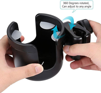 Accmor Stroller Cup Holder, Universal Cup Holder for Uppababy Nuna Doona Strollers, Bottle Drinks Holder for Wheelchair, Walker, Bike, Scooter