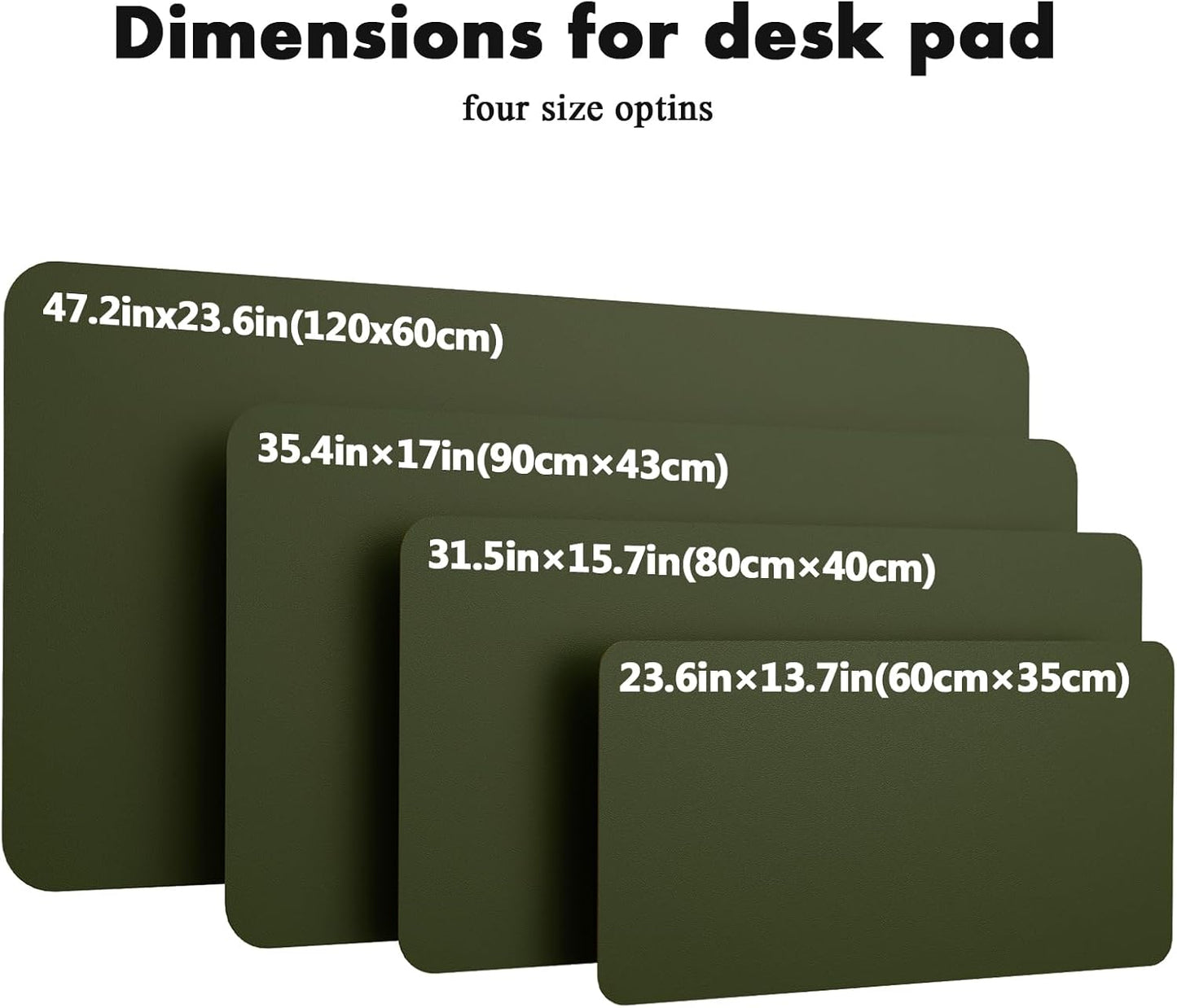 YSAGi Double-Sided Desk Pad, 31.5"x15.7"Leather Desk Mat, Eco Cork Desk Pad Protector,Large Mouse Pad,Waterproof Desk Blotter for Office/Home(Coffee)