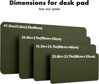 YSAGi Double-Sided Desk Pad, 31.5"x15.7"Leather Desk Mat, Eco Cork Desk Pad Protector,Large Mouse Pad,Waterproof Desk Blotter for Office/Home(Coffee)