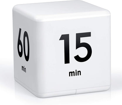 Weewooday Cube Timer, Gravity Sensor Flip Timer for ADHD Productivity, Classroom Kitchen Study Workout Cooking Desk Timers for Time Management, 15 20 30 60 Minutes Countdown Tool(Pink)